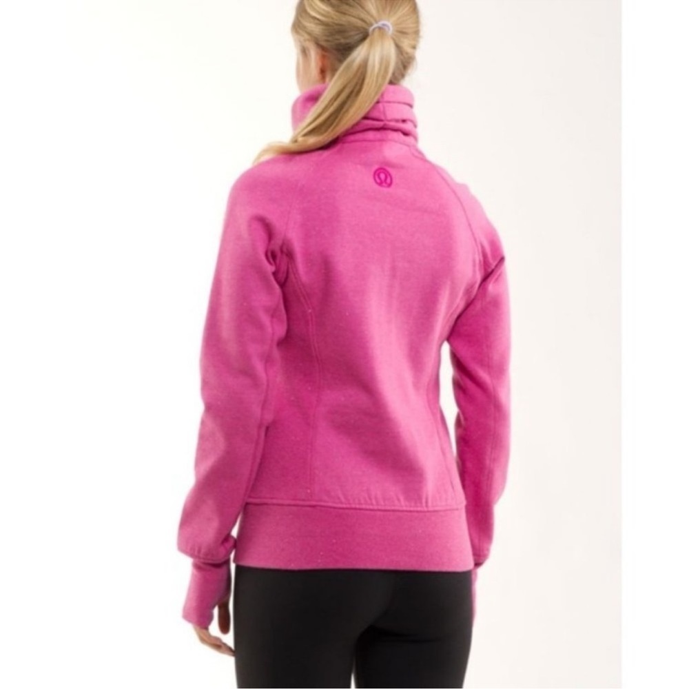 Lululemon Cuddle Up Full Zip Jacket Sparkly Pink Size 2 Women’s Side Pockets - Picture 2 of 14